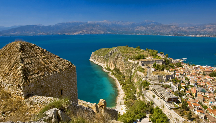 View of Nafplio from Palamidi castle